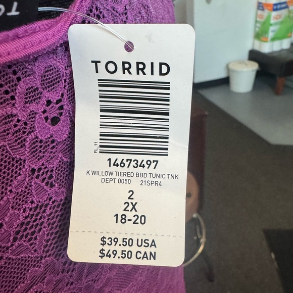 Purple lace babydoll top from Torrid - Picture 4 of 7
